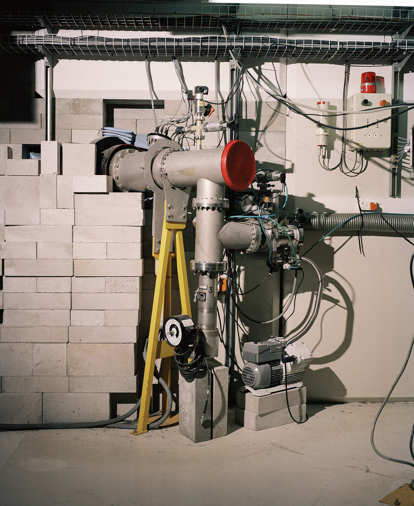 BEAM-DUMP, ITHEMBA LABS, CAPE TOWN'This is a beam dump - where the beam comes through from the target. This is the end of protons life! Obviously if we don't stop protons here, they will carry on travelling and they would probably be leaving the fac…